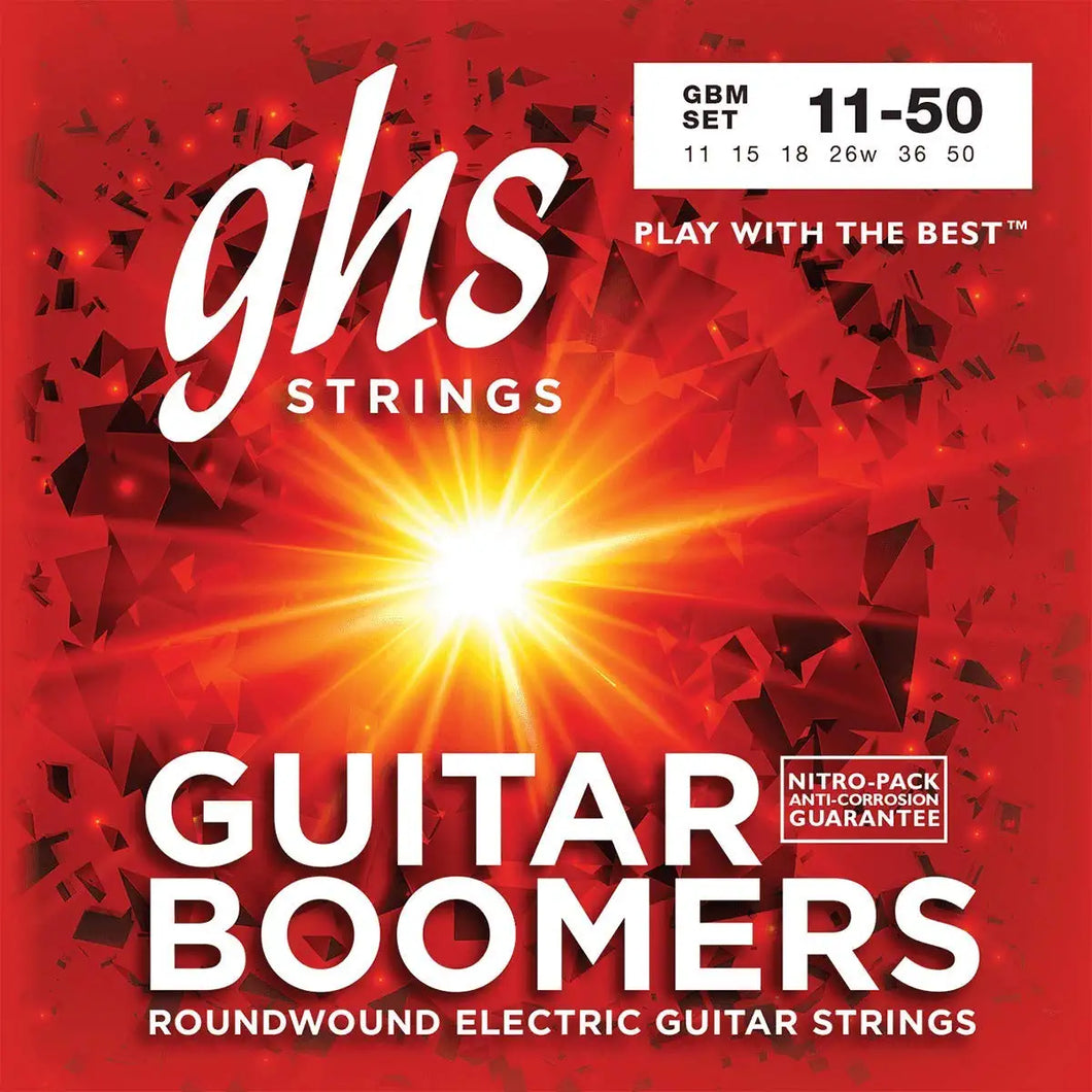 GHS Boomers Round Wound Nickel Medium Electric Guitar Strings - GBM