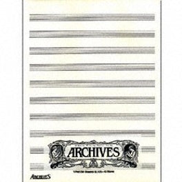 ARCHIVES BOUND 96 PG 10 STAVE/B10S-96 SPIRAL BOOK