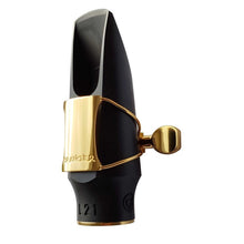 Load image into Gallery viewer, Brancher Hard Rubber Soprano Saxophone Mouthpiece - with Gold Plated Ligature and Cap