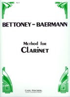 BETTONY-BAERMANN METHOD FOR CLARINET BK 3 - CU15