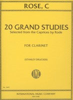 ROSE 20 GRAND STUDIES FOR CLARINET - 2405