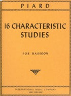 PIARD 16 CHARACTERISTIC STUDIES FOR BASSOON - 1208