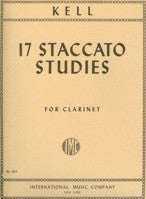 Kell 17 Staccato Studies for Clarinet - 1554