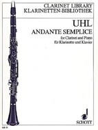 Andante Semplice for Clarinet & Piano by Alfred Uhl