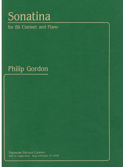 SONATINA FOR Bb CLARINET AND PIANO - PHILLIP GORDON - 1440-0035