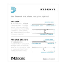 Load image into Gallery viewer, D&#39;Addario Reserve Bb Clarinet Reeds - 10 Per Box