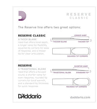 Load image into Gallery viewer, D&#39;addario Reserve Classic Bb Clarinet Reeds - 10 Per Box