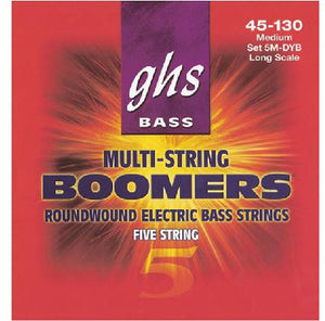 GHS Boomers Roundwound Nickel Medium Electric 5-String Bass Guitar Strings - 5M-DYB