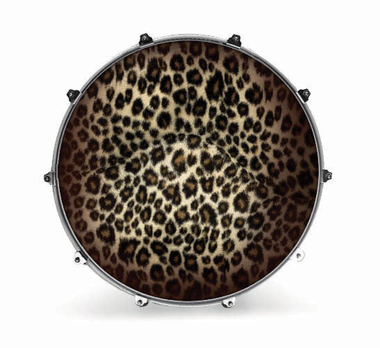 Evans Fabrics Bass Drum Head - Leopard 1