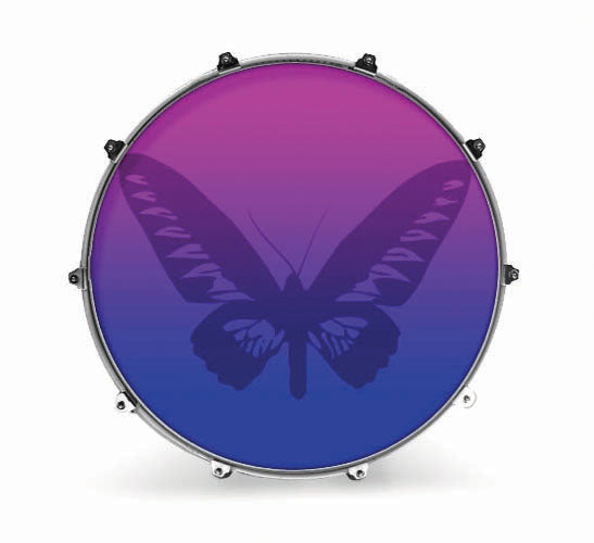 Evans Graphics Bass Drum Head - Butterfly 1