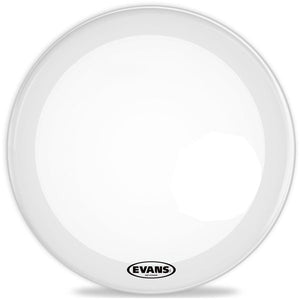 Evans EQ3 Coated White Bass Drum Head - NO Port - 18