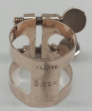 Load image into Gallery viewer, Bonade Inverted Soprano Sax Plated Ligature - Rose Gold -  2257UGP