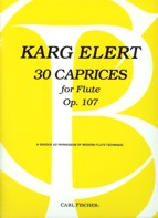 KARG-ELERT FLUTE 30 CAPRICES FOR FLUTE - CU176