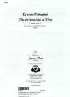 Divertimento A Due by Pellegrini for 2 Saxes/Score-S2122