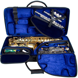 Protec Alto Sax / Clarinet / Flute Combination Case - PRO PAC - PBTRIALT