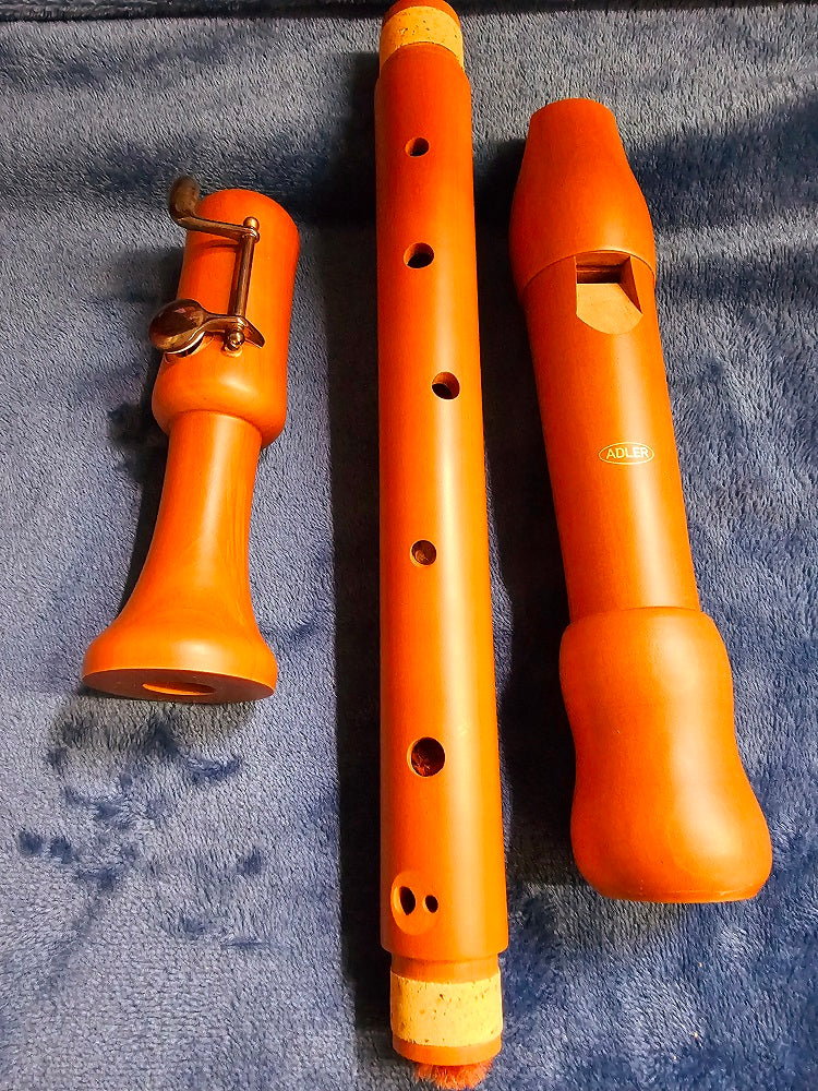 Adler Pearwood Tenor Recorder with Key - Model 1822K