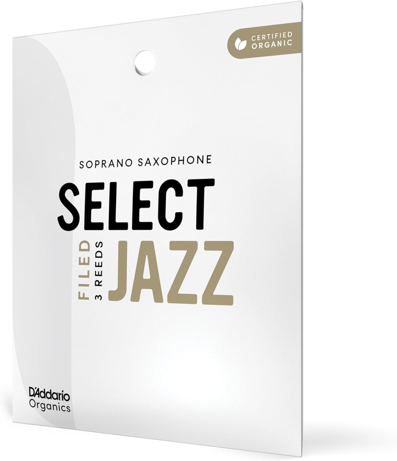 D'Addario Organic Select Jazz Filed Soprano Saxophone Reeds - 3 Pack