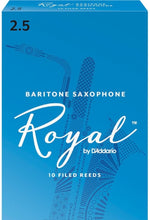 Load image into Gallery viewer, Royal by D&#39;Addario Baritone Saxophone Reeds Filed - 10 Per Box