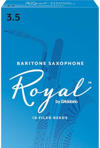 Royal by D'Addario Baritone Saxophone Reeds Filed - 10 Per Box
