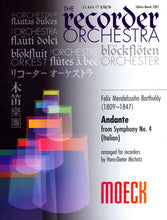 Load image into Gallery viewer, Moeck Book - Mendelssohn Bartholdy, Felix (1809 - 1847) ANDANTE, FROM SYMPHONY NO. 4 (ITALIAN)