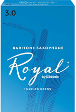 Load image into Gallery viewer, Royal by D&#39;Addario Baritone Saxophone Reeds Filed - 10 Per Box