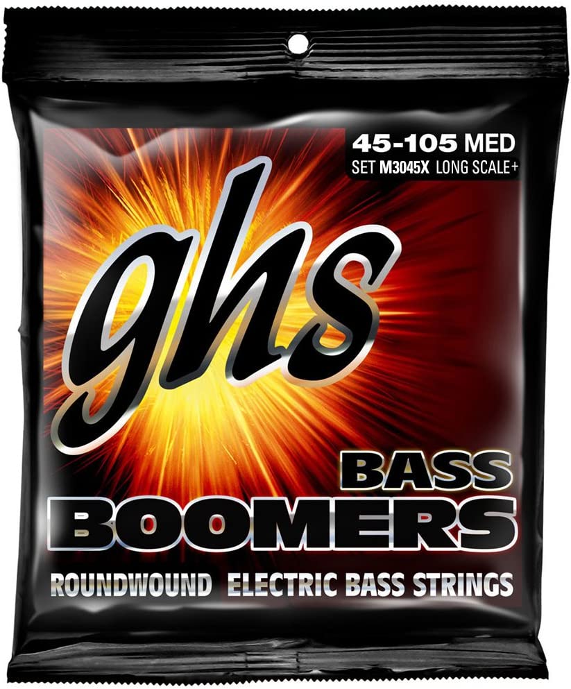 GHS Boomers Roundwound Nickel - Medium - Electric  Bass Guitar  Strings - M3045X