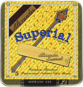 Alexander Superial Soprano Sax Reeds - 5 Per Box