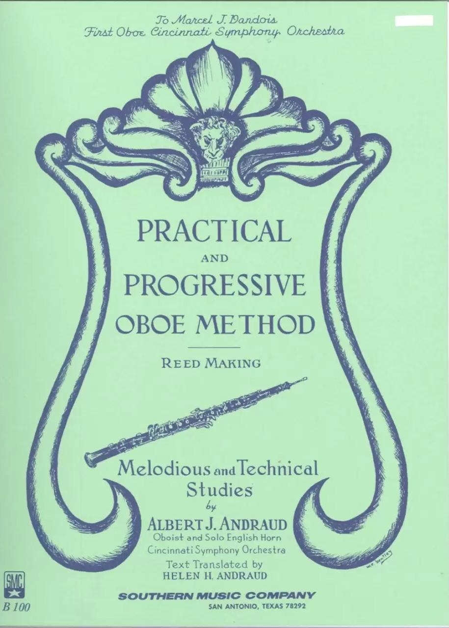 Practical and Progressive Oboe Method by Albert J. Andraud - B100
