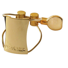 Load image into Gallery viewer, Brancher Gold Plated Ligature - Alto Sax Hard Rubber MPCS# 6 AHG