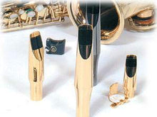 Load image into Gallery viewer, Brancher Baritone Sax Gold Plated Mouthpiece with Gold Plated Ligature