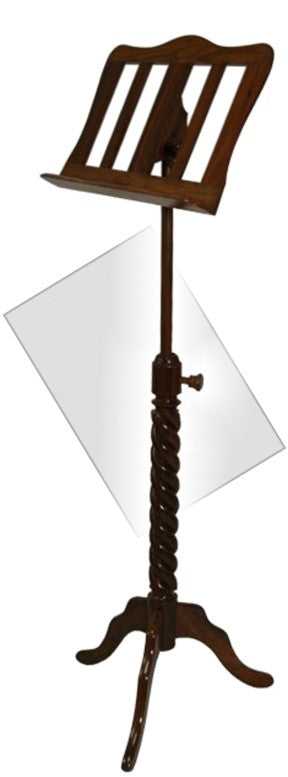 Rosewood Adjustable Music Stand -Spiral