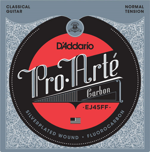 D'Addario Pro-Arte Carbon, Dynacore Basses, Normal Tension Classical Guitar Strings - EJ45FF
