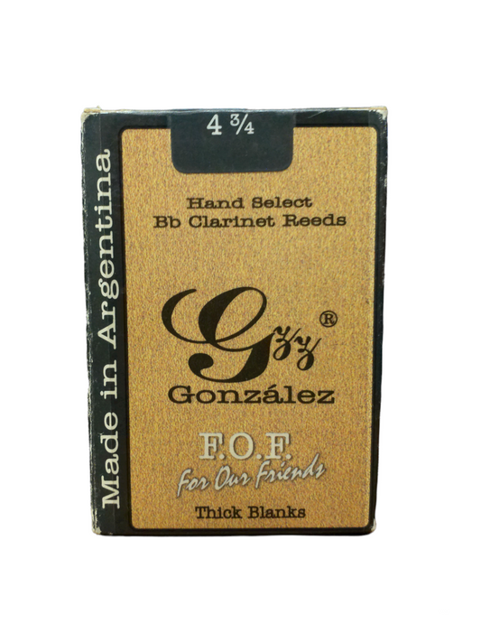 Gonzalez Bb Clarinet FOF Reeds - Vintage 1998 Harvest