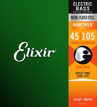 Load image into Gallery viewer, Elixir Nickel Plated Nanoweb Steel Bass Guitar Strings