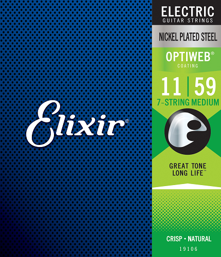 Elixir Nickel Plated Optiweb 7-STRING Electric Guitar Strings