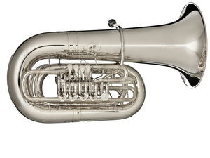 B&S CC Tuba - 5/4 Size - 5 Rotary Valves- Silver Plated