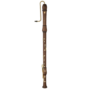 Moeck Flauto Rondo Maple Wood Stained Great Bass Recorder W/ Triple Keys - 2621