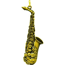 Load image into Gallery viewer, AIM GIFTS Alto Sax Antique Brass Keychain - K67