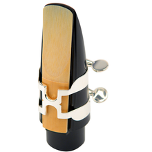 Load image into Gallery viewer, Rico Silver Plated Alto Sax H-Ligature with Plastic Cap - HAS1S