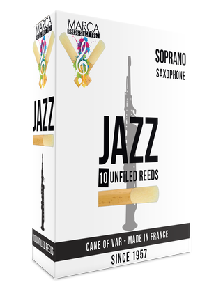 Marca JaZZ Unfiled Soprano Saxophone Reeds - 10 Per Box