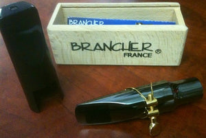 Brancher Silver Plated Alto Sax Mouthpiece with Gold Plated Ligature