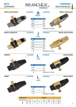 Load image into Gallery viewer, Brancher Gold Plated Soprano Sax Mouthpiece W/ Gold Plated Ligature