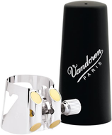 Vandoren Optimum Bb German Clarinet Silver Plated Ligature & Plastic Cap LC05P