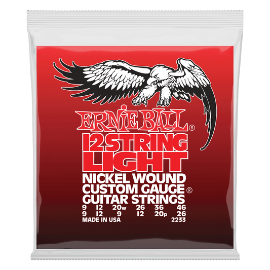 Ernie Ball Light 12-String Light Nickel Wound Electric Guitar Strings - 9-46 Gauge - 2233