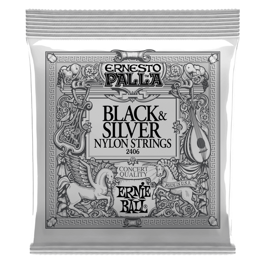 Ernie Ball Ernesto Palla Black & Silver Nylon Classical Guitar Strings