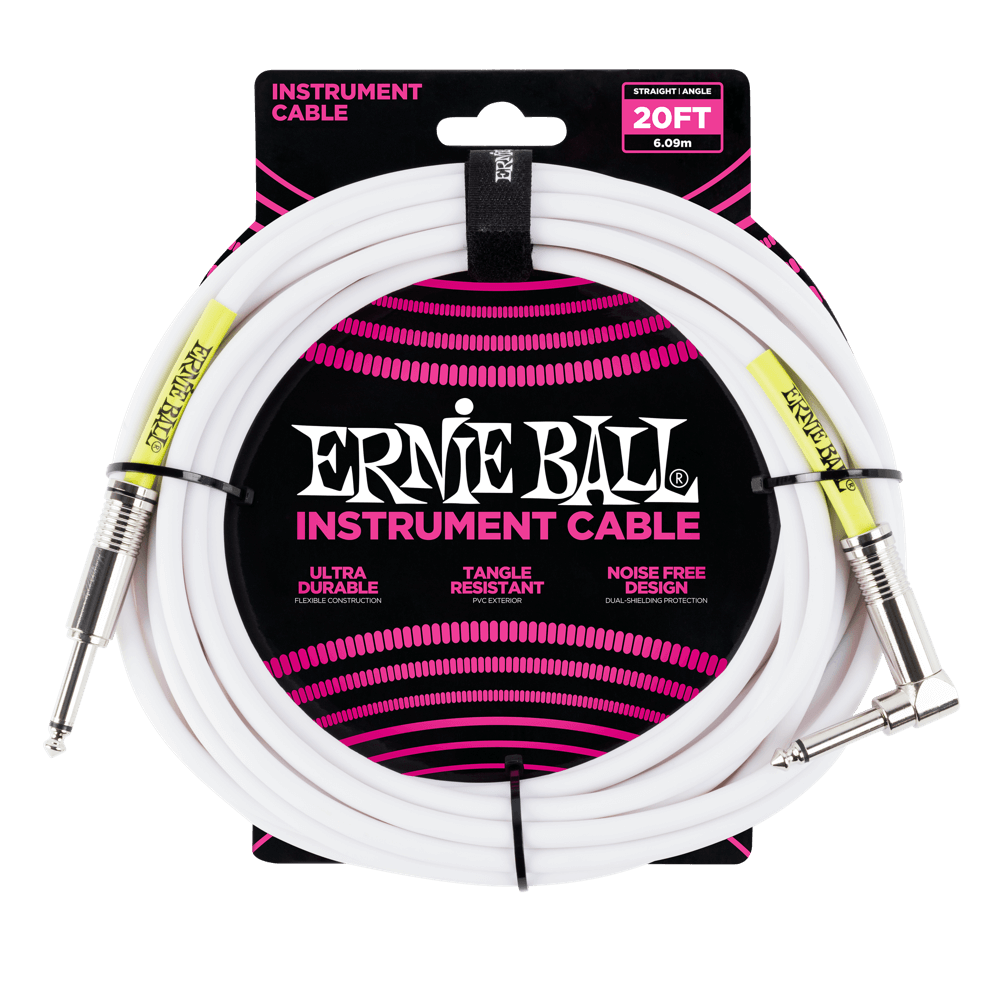 Ernie Ball 20' Straight / Angle Instrument Cable - P06047