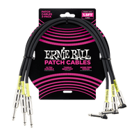 Ernie Ball 1.5' Straight / Angle Patch Cable 3-Pack - P06076