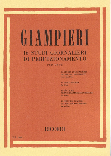 16 Studi Giornaleri Perfezionamento for Oboe by Alamiro Giamperi