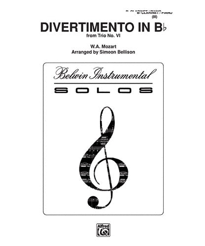 Divertimento in Bb (From Trio No. VI) by W.A. Mozart / Arr. Simeon Bellison