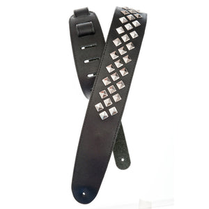 D'addario Planet Waves - Metal Collection Diamond Stud Leather Guitar Strap - 25LGS01